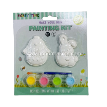 2PCS Easter Gypsum Chick and Rabbit Painting Kit